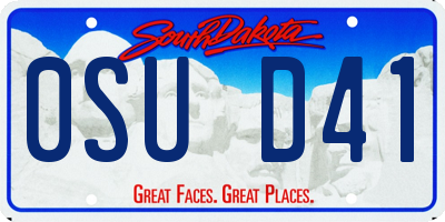 SD license plate 0SUD41