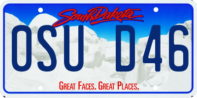 SD license plate 0SUD46