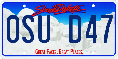 SD license plate 0SUD47