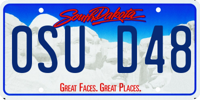 SD license plate 0SUD48