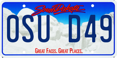 SD license plate 0SUD49