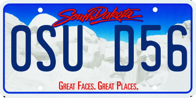 SD license plate 0SUD56