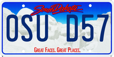 SD license plate 0SUD57