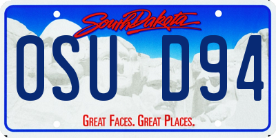SD license plate 0SUD94