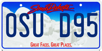 SD license plate 0SUD95