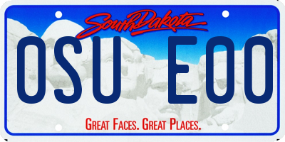 SD license plate 0SUE00