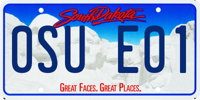 SD license plate 0SUE01