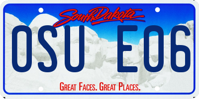 SD license plate 0SUE06