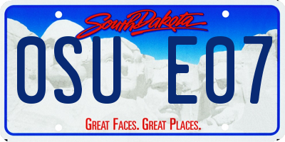 SD license plate 0SUE07