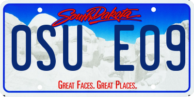 SD license plate 0SUE09