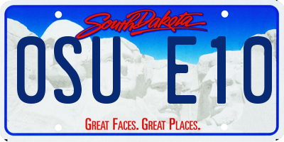 SD license plate 0SUE10