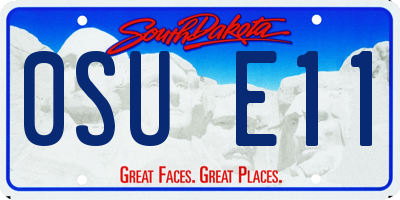 SD license plate 0SUE11