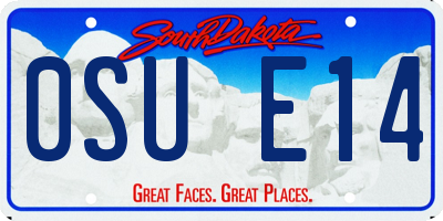 SD license plate 0SUE14
