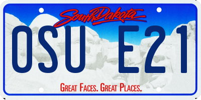 SD license plate 0SUE21