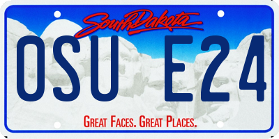 SD license plate 0SUE24