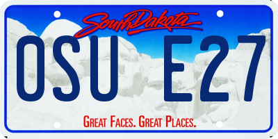 SD license plate 0SUE27