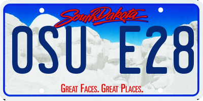 SD license plate 0SUE28