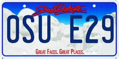 SD license plate 0SUE29