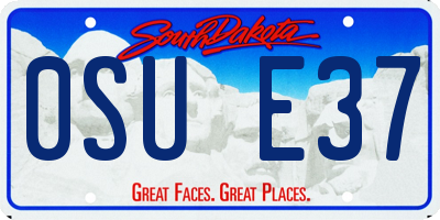 SD license plate 0SUE37