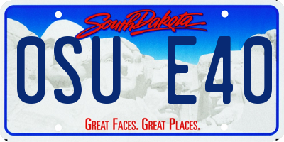 SD license plate 0SUE40