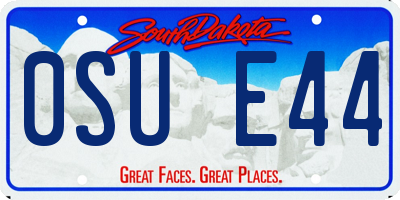 SD license plate 0SUE44