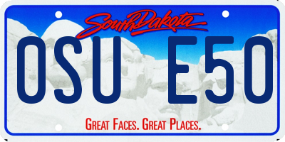 SD license plate 0SUE50
