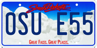 SD license plate 0SUE55