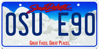 SD license plate 0SUE90