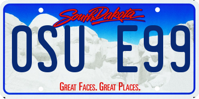 SD license plate 0SUE99