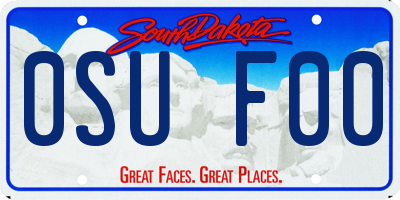 SD license plate 0SUF00