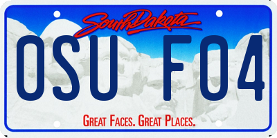 SD license plate 0SUF04
