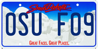 SD license plate 0SUF09