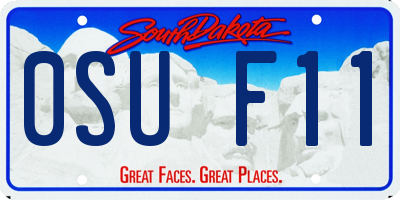 SD license plate 0SUF11
