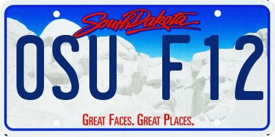 SD license plate 0SUF12
