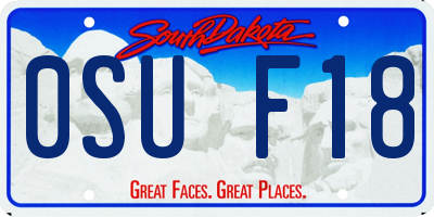 SD license plate 0SUF18