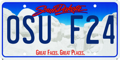 SD license plate 0SUF24