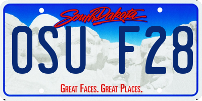 SD license plate 0SUF28