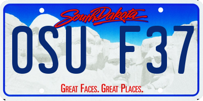 SD license plate 0SUF37
