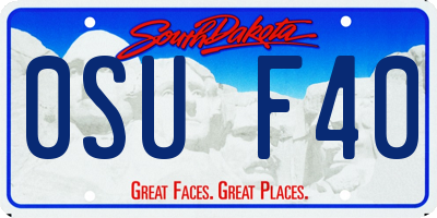 SD license plate 0SUF40