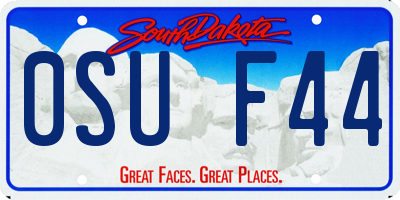 SD license plate 0SUF44