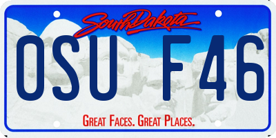 SD license plate 0SUF46
