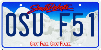 SD license plate 0SUF51