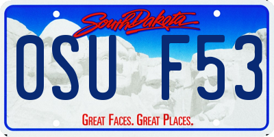 SD license plate 0SUF53