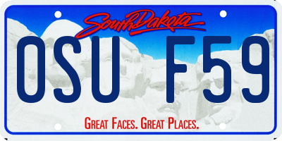 SD license plate 0SUF59