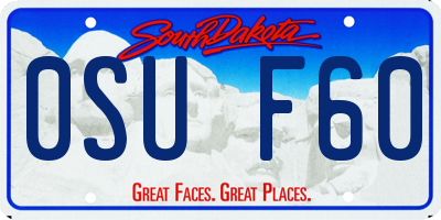 SD license plate 0SUF60