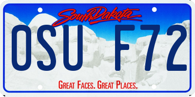 SD license plate 0SUF72