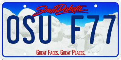 SD license plate 0SUF77