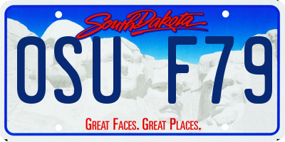 SD license plate 0SUF79
