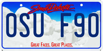 SD license plate 0SUF90