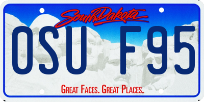 SD license plate 0SUF95